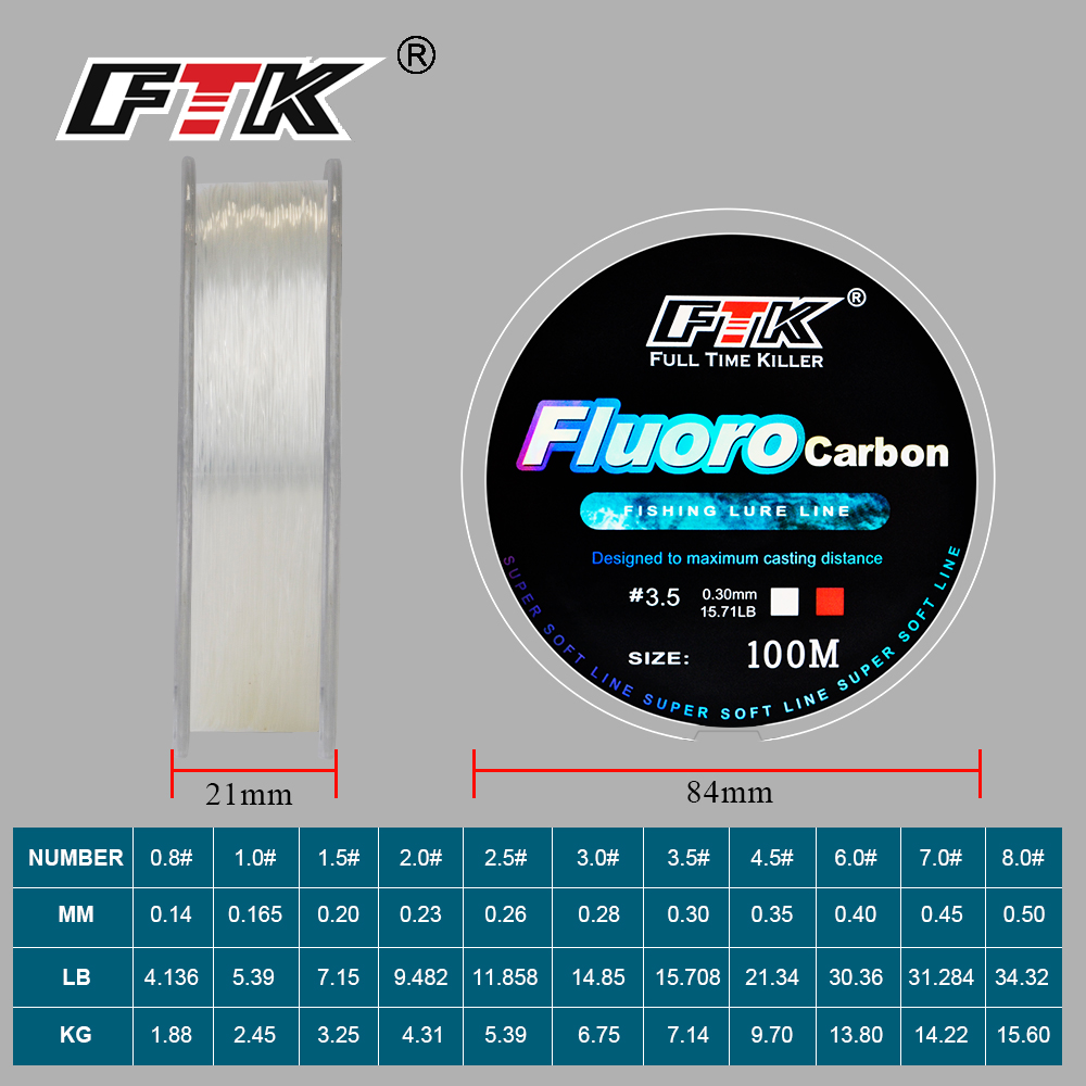 FTK 100M Fluorocarbon Fishing  - Fluorocarbon Line incelemesi ve fiyatı