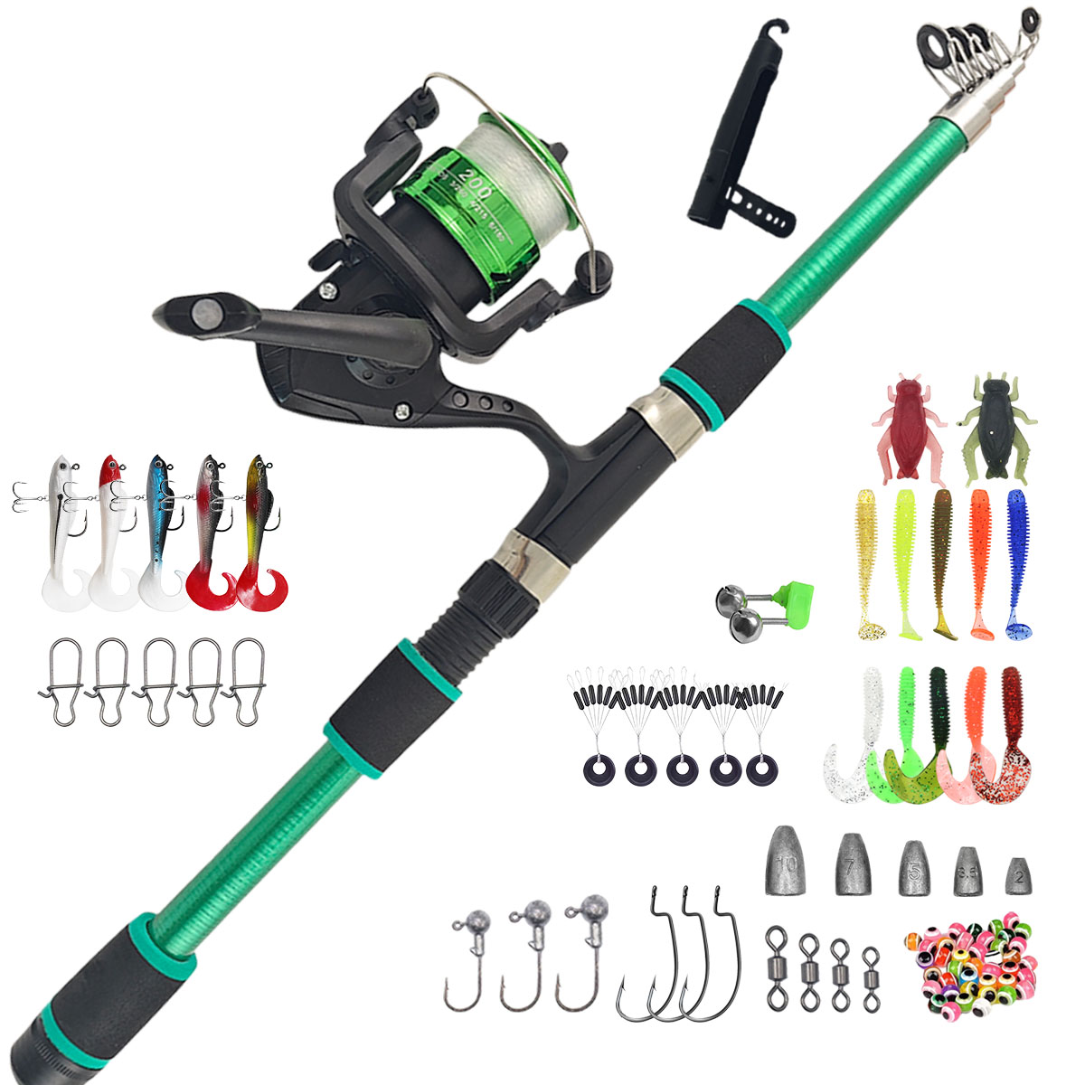Portable Telescopic Fishing Ro - Fishing Line Spooler incelemesi ve fiyatı