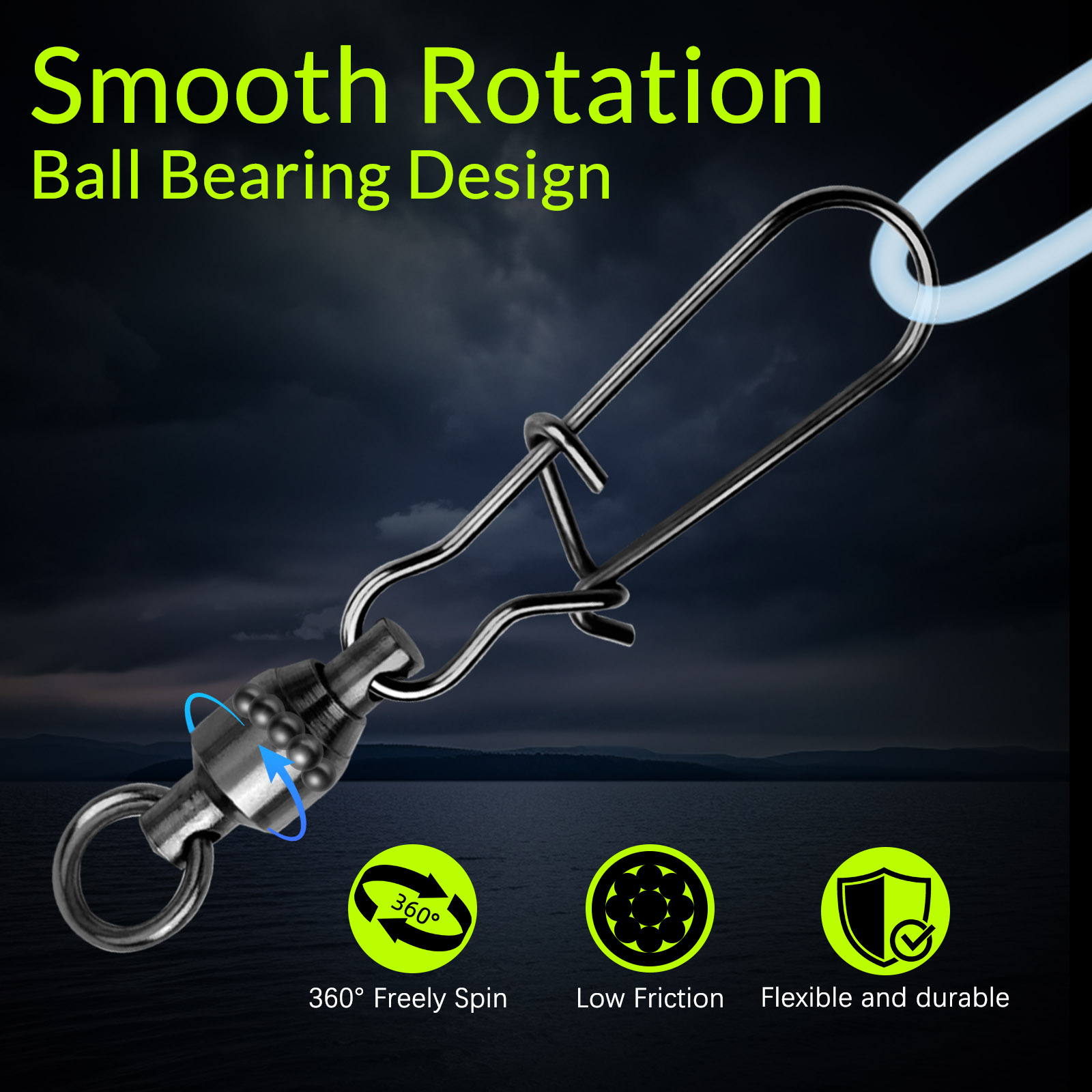 9KM 10PCS Ball Bearing Swivel  - Freshwater Line incelemesi ve fiyatı