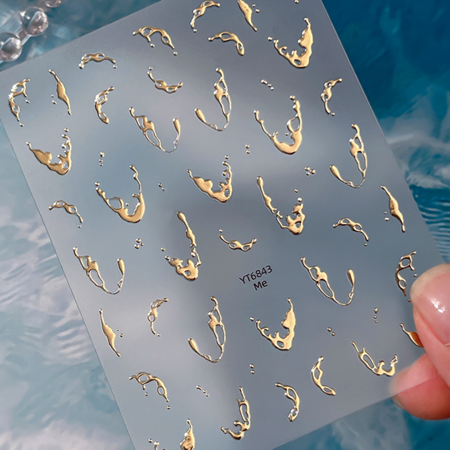 Gold Foil Water Splash 5D Nail - Freshwater Line incelemesi ve fiyatı