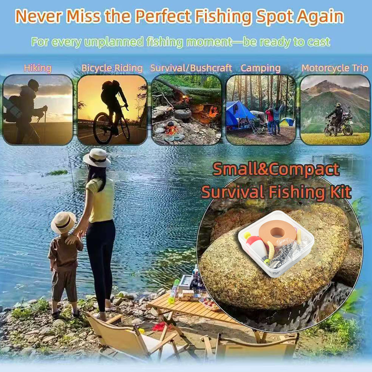 Portable Emergency Fishing Gea - Fishing Line Box incelemesi ve fiyatı